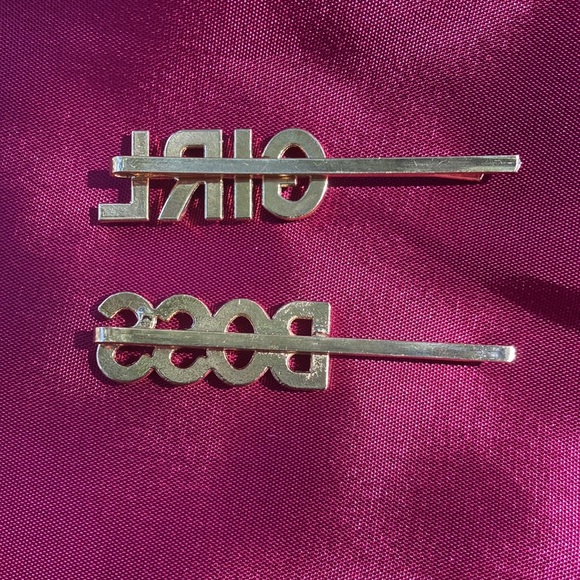 Hair accessories Girl Boss 2 Pc Hair Clips Bridal Pins - Picture 3 of 3